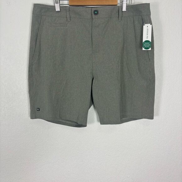 New Linksoul Grey Recycled Polyester Men's Shorts Size 36 8" Inseam - Picture 1 of 7